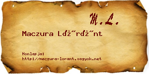 Maczura Lóránt névjegykártya